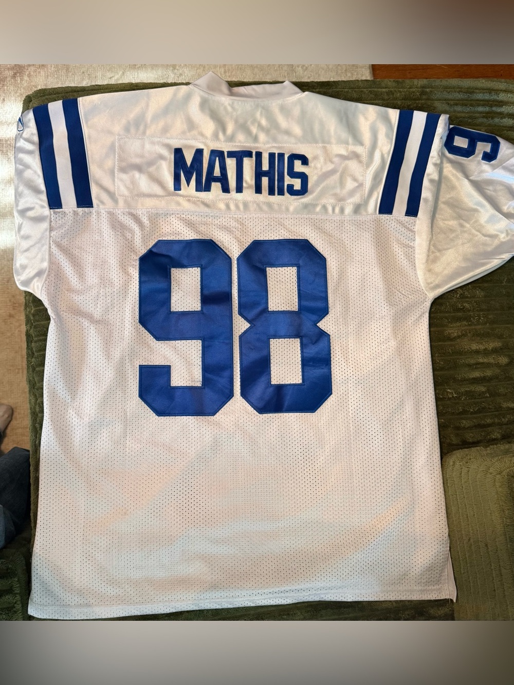 Men’s size 54 Indianapolis Colts Robert Mathis Reebok Jersey #98